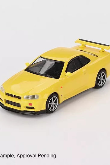 Mini GT 1:64 #762 Nissan GT-R (R34) V-Spec Lightning Yellow