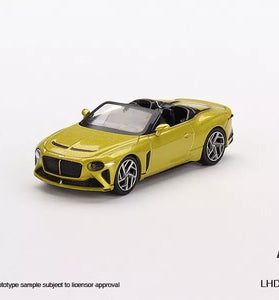 Mini GT #406 Bentley Mulliner Bacalar Yellow Flame