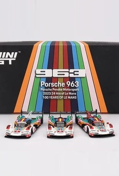 Mini GT 1:64 Porsche 963 Penske Motorsport 2023 24 Hrs of Le Mans 3pk