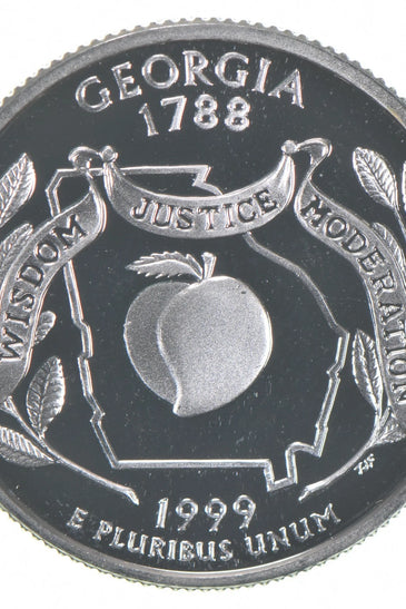 1999-S SILVER PROOF WASHINGTON GEORGIA STATE QUARTER