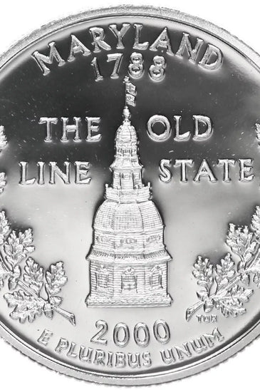 2000-S SILVER PROOF WASHINGTON MARYLAND STATE QUARTER
