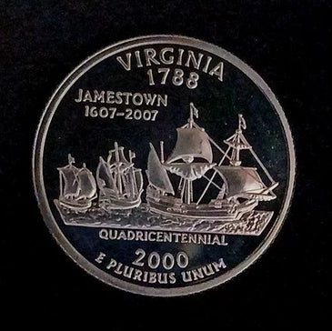 2000-S SILVER PROOF WASHINGTON VIRGINIA STATE QUARTER