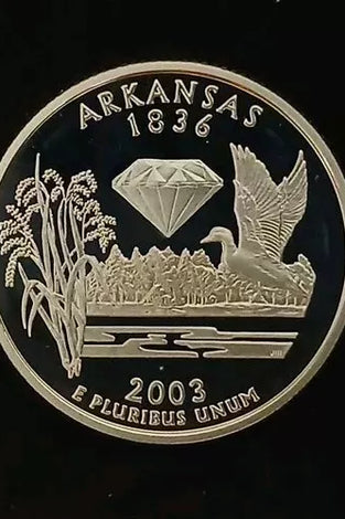 2003-S SILVER PROOF WASHINGTON ARKANSAS STATE QUARTER