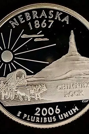 2006-S SILVER PROOF WASHINGTON NEBRASKA STATE QUARTER