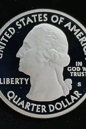 2010-S SILVER PROOF WASHINGTON YELLOWSTONE STATE PARK QUARTER