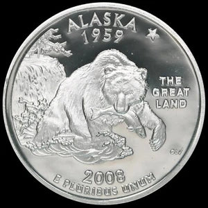 2008-S CLAD PROOF ALASKA STATE QUARTER