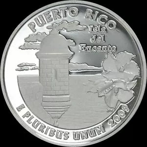 2009-S CLAD PROOF PUERTO RICO STATE QUARTER