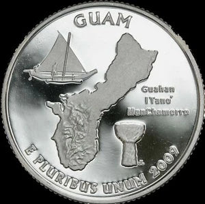 2009-S CLAD PROOF GUAM STATE QUARTER