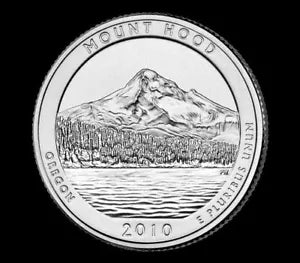 2010-S CLAD PROOF MOUNT HOOD OREGON STATE PARK QUARTER