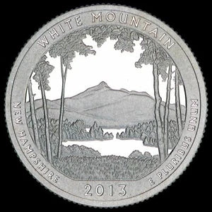 2013-S CLAD PROOF WHITE MOUNTAIN STATE PARK QUARTER