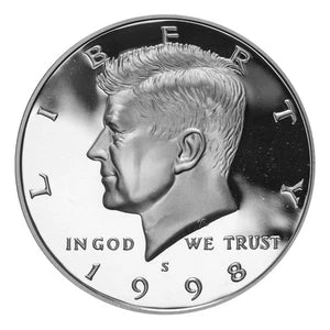 1998-S 90% SILVER PROOF KENNEDY HALF DOLLAR