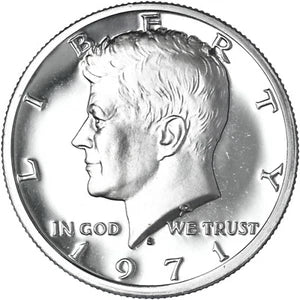 1971-S CLAD PROOF KENNEDY HALF DOLLAR