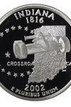 2002-S CLAD PROOF INDIANA STATE QUARTER