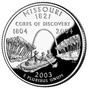 2003-S CLAD PROOF MISSOURI STATE QUARTER