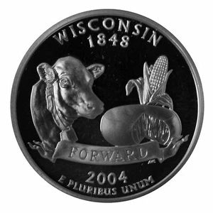 2004-S CLAD PROOF WISCONSIN STATE QUARTER