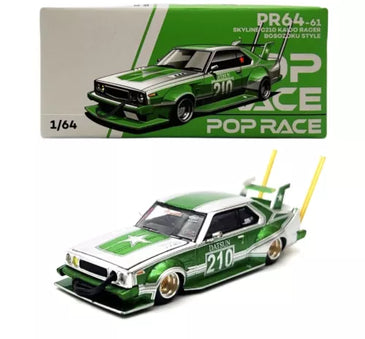 Pop Race 1:64 Nissan Skyline C210 Kaido Racer Bosozoku Style