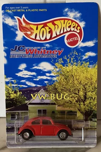 HOT WHEELS JC WHITNEY RED VOLKSWAGEN BUG w/REAL RIDERS