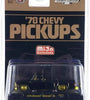 M2 MACHINES CHASE '78 CHEVY PICKUPS BLACK 1978 CHEVROLET SILVERADO 30