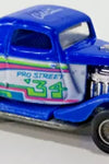 LOOSE HOT WHEELS Blue Cal Custom 3-Window '34 Ford w/Real Riders