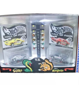 HOT WHEELS RLC SNAKE & MONGOOSE ZAMAC DRAGSTER 2 CAR SET w/ORIGINAL SHIPPER BOX