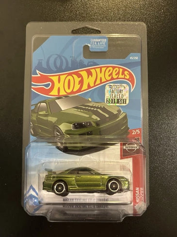 2019 HOT WHEELS SUPER TREASURE HUNT (R34) NISSAN SKYLINE w/FACTORY STICKER