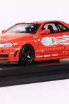 FAST SPEED RED NISSAN SKYLINE GT-R (R34) #'D TO 999 MADE