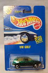 HOT WHEELS #183 METALFLAKE GREEN VOLKSWAGEN GOLF w/BLACKWALLS