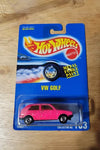 HOT WHEELS #183 METALFLAKE PINK VOLKSWAGEN GOLF w/BLACKWALLS & BLACK BASE