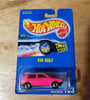 HOT WHEELS #183 METALFLAKE PINK VOLKSWAGEN GOLF w/BLACKWALLS & BLACK BASE