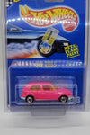 HOT WHEELS #183 METALFLAKE PINK VOLKSWAGEN GOLF w/BLACKWALLS & CHROME BASE