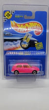 HOT WHEELS #183 METALFLAKE PINK VOLKSWAGEN GOLF w/BLACKWALLS & CHROME BASE