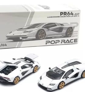 Pop Race 1:64 Lamborghini Countach LPI 800-4 White
