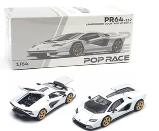 Pop Race 1:64 Lamborghini Countach LPI 800-4 White