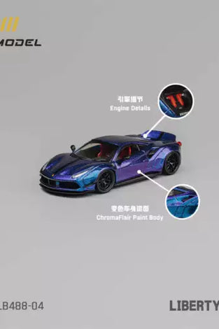 CM MODEL 1:64 LBWK FERRARI 488 Widebody Chameleon