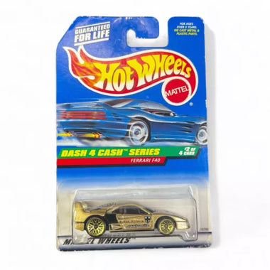 HOT WHEELS #722 GOLD FERRARI F40 w/GOLD LACE WHEELS IN PROTECTO