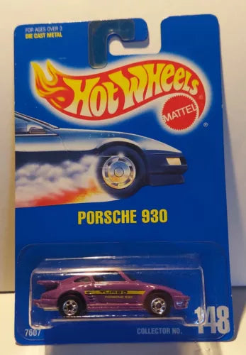 HOT WHEELS #148 PURPLE PORSCHE 930 w/BLACKWALLS IN PROTECTO