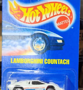 HOT WHEELS #60 WHITE LAMBORGHINI COUNTACH w/ULTRA HOTS