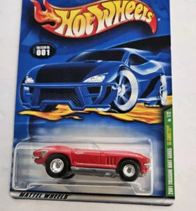 2001 HOT WHEELS TREASURE HUNT RED 1955 CORVETTE w/REAL RIDERS