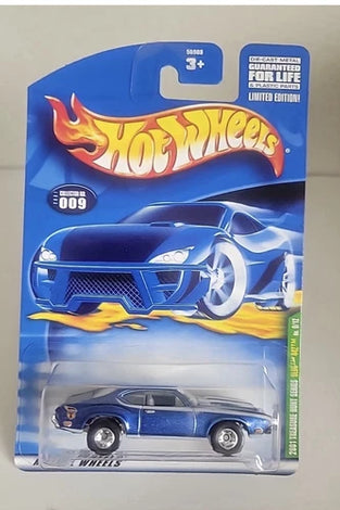 2001 HOT WHEELS TREASURE HUNT BLUE OLDS 442 w/REAL RIDERS