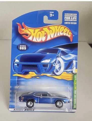 2001 HOT WHEELS TREASURE HUNT BLUE OLDS 442 w/REAL RIDERS