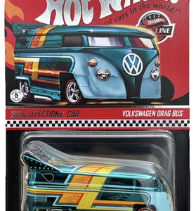 HOT WHEELS RLC AQUA CHROME VOLKSWAGEN DRAG BUS