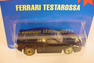 HOT WHEELS #35 BLACK FERRARI TESTAROSSA w/GOLD ULTRA HOTS