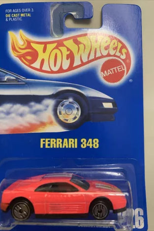 HOT WHEELS #226 PINK FERRARI 348 w/ULTRA HOT WHEELS