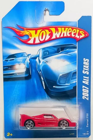 2007 HOT WHEELS #148 RED FERRARI F50