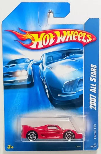 2007 HOT WHEELS #148 RED FERRARI F50