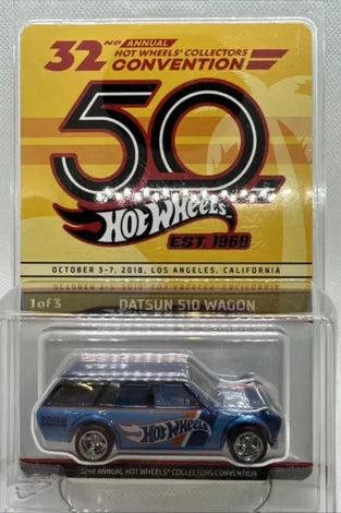 HOT WHEELS 32ND COLLECTORS CONVENTION DATSUN 510 WAGON #3496/6000