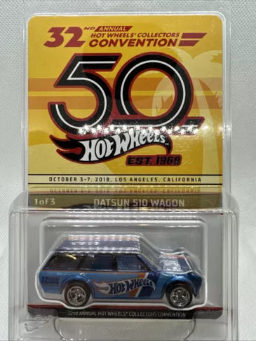 HOT WHEELS 32ND COLLECTORS CONVENTION DATSUN 510 WAGON #3496/6000