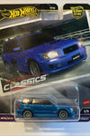 HOT WHEELS CAR CULTURE MODERN CLASSICS BLUE SUBARU FORESTER STi