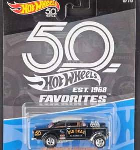 HOT WHEELS 50TH ANNIVERSARY BLACK CHASE '55 CHEVY BEL AIR GASSER