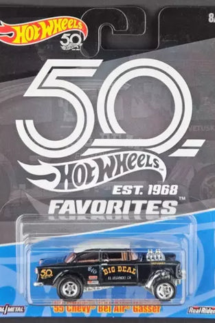 HOT WHEELS 50TH ANNIVERSARY BLACK CHASE '55 CHEVY BEL AIR GASSER